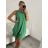 Šaty šifonové bez rukávů dámské (S/M/L ONE SIZE) ITALSKá MóDA IM322103/DUR7 zelená