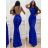 Šaty elegantní společenské dlouhé na ramínka dámské (S/M ONE SIZE) ITALSKá MóDA IMM22LS9714 červená S/M
