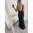 Šaty elegantní společenské dlouhé na ramínka dámské (S/M ONE SIZE) ITALSKá MóDA IMM22LS9714 červená S/M