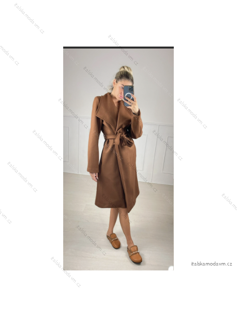Kabát dlhý rukáv dámska (S/M ONE SIZE) TALIANSKA MÓDA IMPBB22V12341