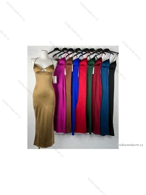 Šaty elegantní na ramínka dámské (S/M ONE SIZE) ITALSKÁ MÓDA IMPBB22B22954