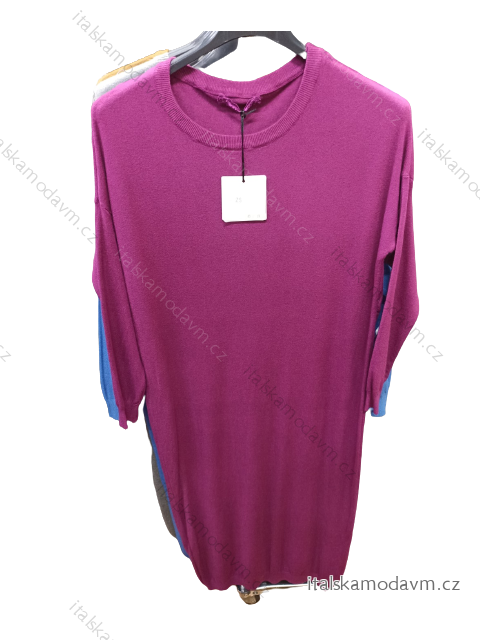 Šaty dlhý rukáv dámske nadrozmer (XL/2XL ONE SIZE) TALIANSKA MÓDA IM422700