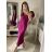 Šaty dlouhé na ramienka saténové dámske (S/M ONE SIZE) TALIANSKA MÓDA IM322248/DR staroružová S/M