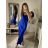 Šaty dlouhé na ramienka saténové dámske (S/M ONE SIZE) TALIANSKA MÓDA IM322248/DR staroružová S/M