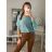 Sveter tenký oversize s mašlí dlhý rukáv dámsky (M/L ONE SIZE) TALIANSKA MÓDA IM422910/DR smotanová M / L