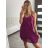 Šaty šifónové letné na ramienka dámske (S/M ONE SIZE) TALIANSKA MóDA IM322110/DR modrozelená