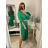 Šaty s páskem dlouhý rukáv dámské (S/M/L ONE SIZE) ITALSKÁ MÓDA IMWA223453