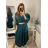 Šaty s páskem dlouhý rukáv dámské (S/M/L ONE SIZE) ITALSKÁ MÓDA IMWA223453