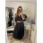 Šaty s páskem dlouhý rukáv dámské (S/M/L ONE SIZE) ITALSKÁ MÓDA IMWA223453