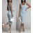 Šaty dlhé riadkované na ramienka dámske (S/M/L ONE SIZE) TALIANSKA MÓDA IMWG221734/DR S/M khaki