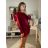Šaty elegantný mini dlhý rukáv dámske (UNI S/M) TALIANSKA MODA IMM20928/DR smaragdová S/M