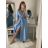 Šaty společenské elegantní letní krátký rukáv dámské (S/M ONE SIZE) ITALSKÁ MÓDA IMPSH22L52150