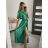 Šaty spoločenské elegantný letný krátky rukáv dámske (S/M ONE SIZE) TALIANSKA MÓDA IMPSH22L52150/DR modrá světlá