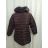 Bunda s kapucí dámská nadrozměr (4XL-8XL) BESS222251 vínová 7XL
