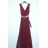 Šaty dlouhé společenské elegantní bez rukávu dámské (S/M ONE SIZE) ITALSKÁ MÓDA IMPSH223598