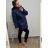 Bunda s kapucňou dámska nadrozmer (4XL-8XL) BESS222251 tmavě modrá