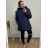 Bunda s kapucňou dámska nadrozmer (4XL-8XL) BESS222251 tmavě modrá