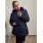Bunda s kapucňou dámska nadrozmer (4XL-8XL) BESS222251 tmavě modrá