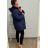 Bunda s kapucňou dámska nadrozmer (4XL-8XL) BESS222251 tmavě modrá