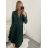 Šaty elegantný dlhý rukáv dámske (S/M/L ONE SIZE) TALIANSKA MÓDA IMWB22222/DR S/M vínová
