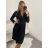 Šaty elegantný dlhý rukáv dámske (S/M/L ONE SIZE) TALIANSKA MÓDA IMWB22222/DR S/M vínová