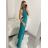 Overal dlouhý letní variabilní zavazování icecool dámské (S/M ONE SIZE) ITALSKÁ MÓDA IMM22377/DR starorůžová