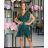 Šaty společenské elegantní letní krátký rukáv dámské (S/M ONE SIZE) ITALSKÁ MÓDA IMPSH2235981