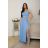 Šaty dlhé elegantné spoločenské letné na ramienka dámske (S/M ONE SIZE) TALIANSKA MÓDA IMPSH226329