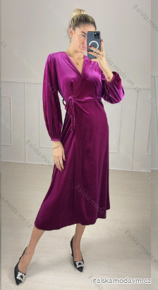 Šaty elegantný dlhý rukáv dámske (S/M ONE SIZE) TALIANSKA MÓDA IMPBB22F12390