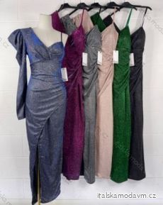 Šaty elegantný dlhý rukáv dámske (S/M ONE SIZE) TALIANSKA MÓDA IMPBB22B22136