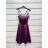 Šaty elegantné na ramienka dámske (S/M ONE SIZE) TALIANSKA MÓDA IMPSH226451