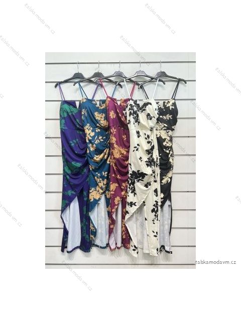 Šaty elegantní dlouhé na ramínka dámské (S/M ONE SIZE) ITALSKÁ MÓDA IMPSH2210078A