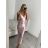Šaty letné dlhé na ramienka dámske (S/M ONE SIZE) TALIANSKA MÓDA IMPBB22B23820 ružová S/M
