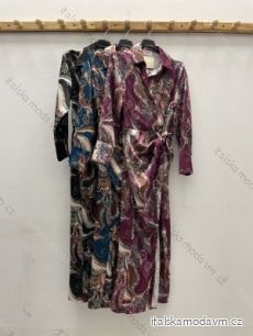 Šaty elegantné košeľové dlhý rukáv dámske (S/M ONE SIZE) TALIANSKA MÓDA IMPDY22ls18176