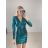 Šaty elegantný dlhý rukáv dámske (S/M ONE SIZE) TALIANSKA MÓDA IMPBB22H5103