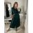Šaty košeľové s opaskom dlhý rukáv dámske (S/M ONE SIZE) TALIANSKA MÓDA IMPBB22E9511/DR čierna S/M