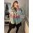 Kabát vlnený krátky dlhý rukáv dámsky (S/L ONE SIZE oversize) TALIANSKA MÓDA IMM21239d/DR