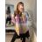 Kabát vlnený krátky dlhý rukáv dámsky (S/L ONE SIZE oversize) TALIANSKA MÓDA IMM21239b/DR