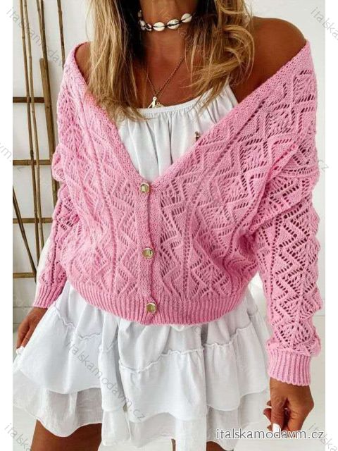 Sveter oversize na gombíky dlhý rukáv dámsky (S/M ONE SIZE) TALIANSKA MÓDA IMPLI2210651