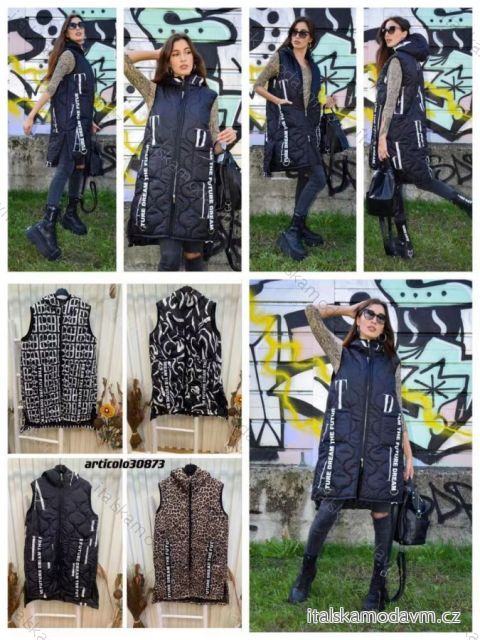 Mikina s kapucňou dlhý rukáv dámska (S/M ONE SIZE) TALIANSKA MÓDA IMPLI2230873