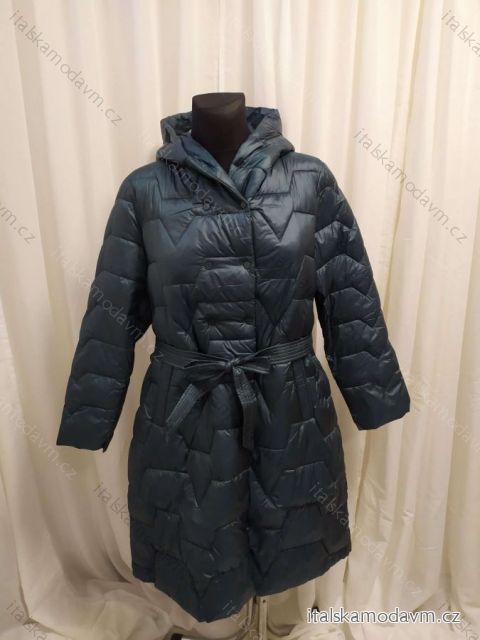 Kabát zimní dámský nadrozměr (3XL-7XL) LIBLAND  LIB22LD-7806B smaragdová 6XL