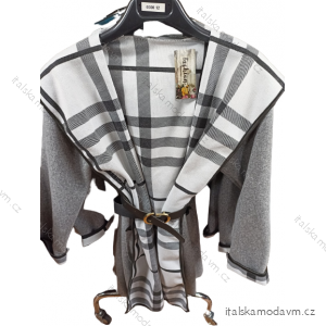 Kabát / kardigán s opaskom dlhý rukáv dámsky (S-2XL) TALIANSKA MÓDA IMT22015