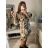 Šaty šifónové dlhý rukáv dámske (S/M ONE SIZE) TALIANSKA MÓDA IMWGS223252/DR čierna S/M