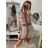 Šaty úpletové dlouhý rukáv dámské (S/M ONE SIZE) ITALSKá MODA IMBM22473