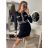 Šaty úpletové dlhý rukáv dámske (S/M ONE SIZE) TALIANSKA MODA IMBM22472