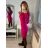 Šaty úpletové s rolákom dlhý rukáv dámske (S/M ONE SIZE) TALIANSKA MÓDA IMM22FD51752/DR S/M šedá