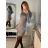 Šaty úpletové s rolákom dlhý rukáv dámske (S/M ONE SIZE) TALIANSKA MÓDA IMM22FD51752/DR S/M šedá