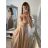 Šaty letné dlhé na ramienka dámske (S/M ONE SIZE) TALIANSKA MÓDA IMPBB22A11017/DR biela S/M