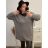 Svetr dlouhý rukáv dámské (XL/2XL/3XL ONE SIZE) ITALSKá MóDA IM4221325/DR 2XL/3XL Béžová světlá