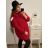 Sveter dlhý rukáv dámske (XL/2XL/3XL ONE SIZE) TALIANSKA MóDA IM422VERO/DR 2XL/3XL smaragdová